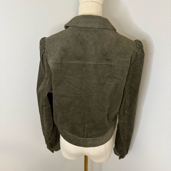 [Boden] Dark Green Cropped Corduroy Utility Jacket - Size 8 - Picture 6 of 6